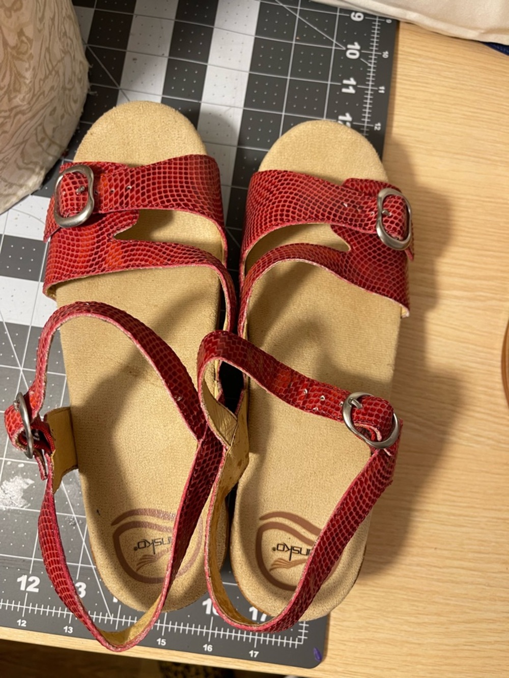 Women's Dansko Sandals with Ankle Strap and Gold Accent
